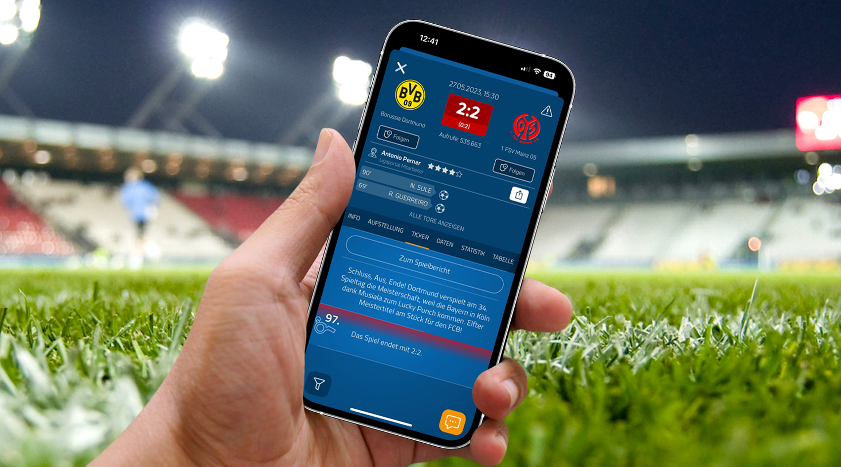 535.663 Aufrufe bei BVB-Spiel Ligaportal mit nächstem Live-Ticker-Rekord